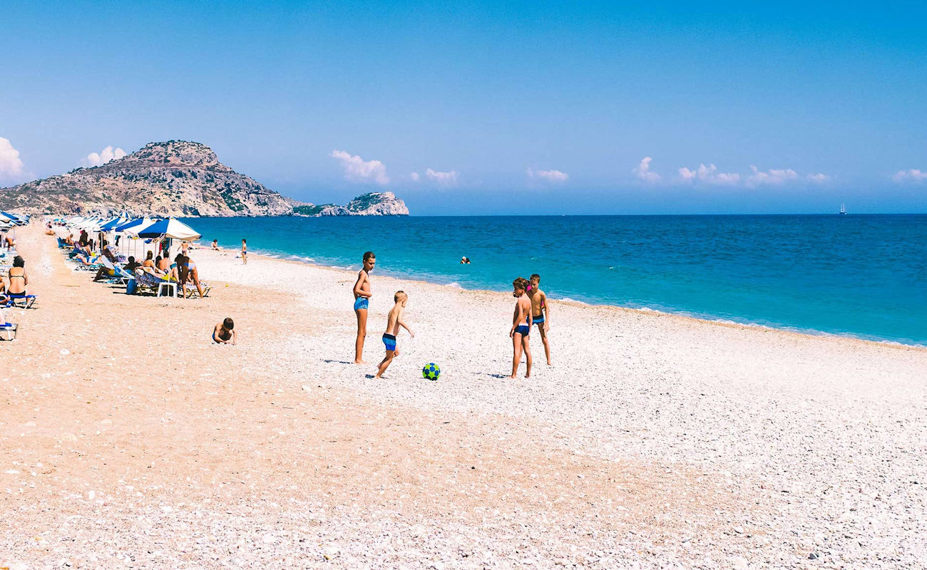 A beautiful view of Afandou, one of Rhodes’ peaceful coastal areas