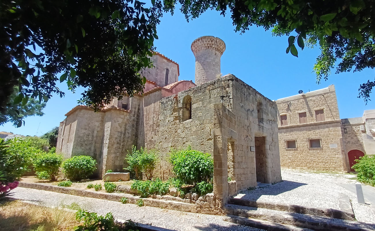 A beautiful view capturing the historic atmosphere of Rhodes Old Town